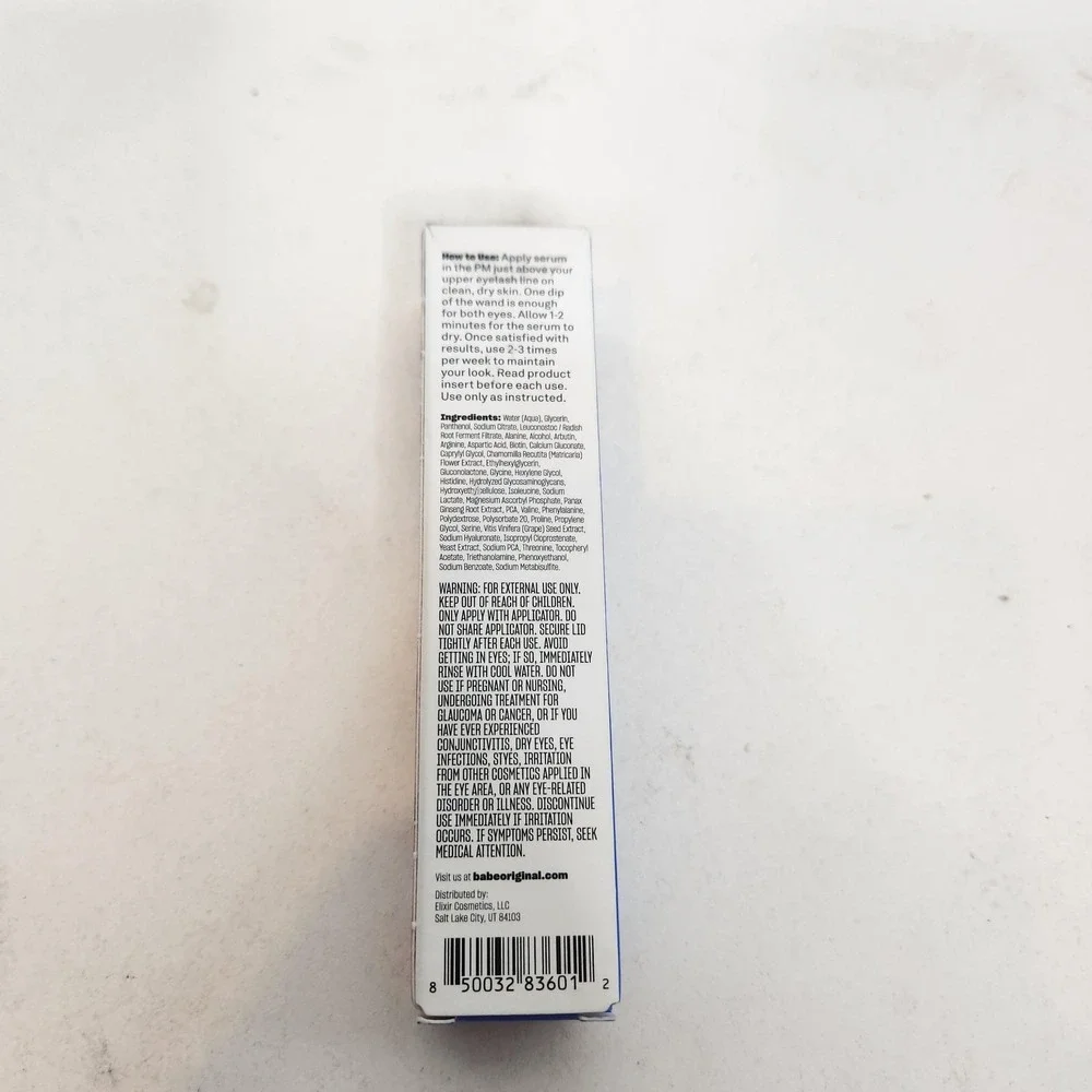 Babe Lash Essential Serum Clear Eyelash Growth Treatment 1mL 6 Week Supply Vegan